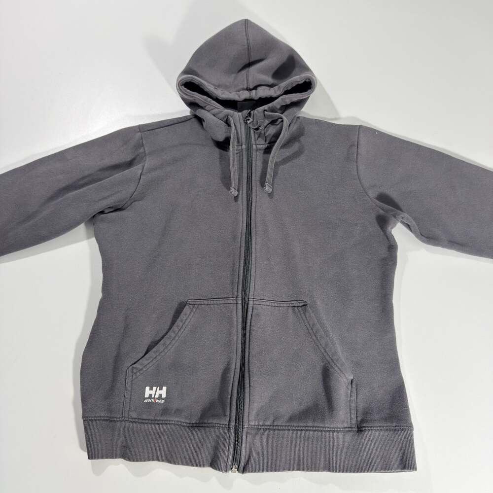 Helly Hansen Womens M Gray Full Zip Hoodie Sweatshirt Classic Outerwear Casual